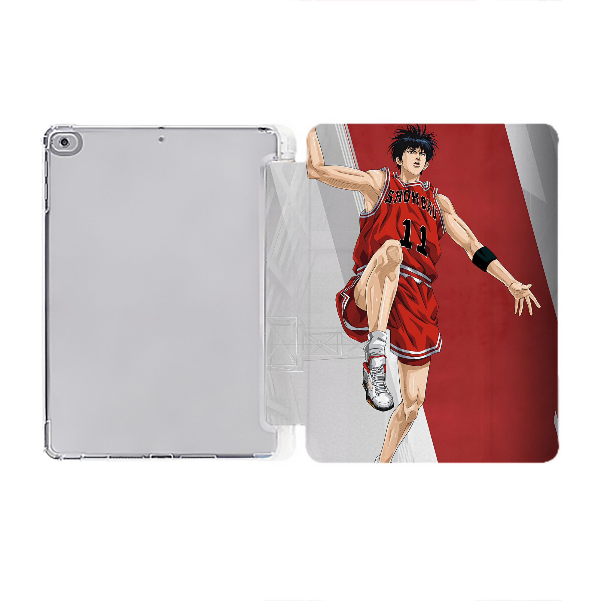 （画像用） SLAM DUNK／スラムダンク IPad ケース ペン収納付き 三つ折りスタンド PUレザー×シリコン 対応機種9.5/10.5/10.9インチ